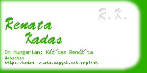 renata kadas business card